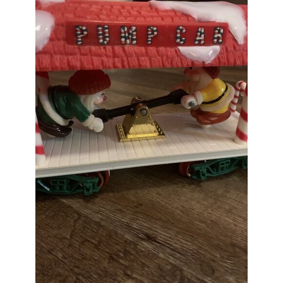 Vintage Christmas Train Set Red & Green Holiday Décor With Lights & Sounds Caboo - Picture 16 of 16